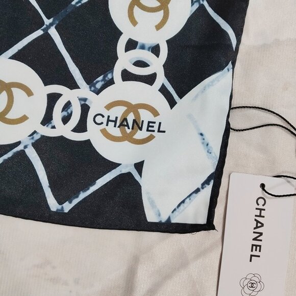 CHANEL Silk Square Scarf - Picture 4 of 7